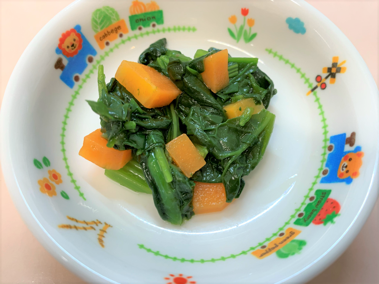 ほうれん草の和え物 ぬくもりのおうち保育給食レシピ集