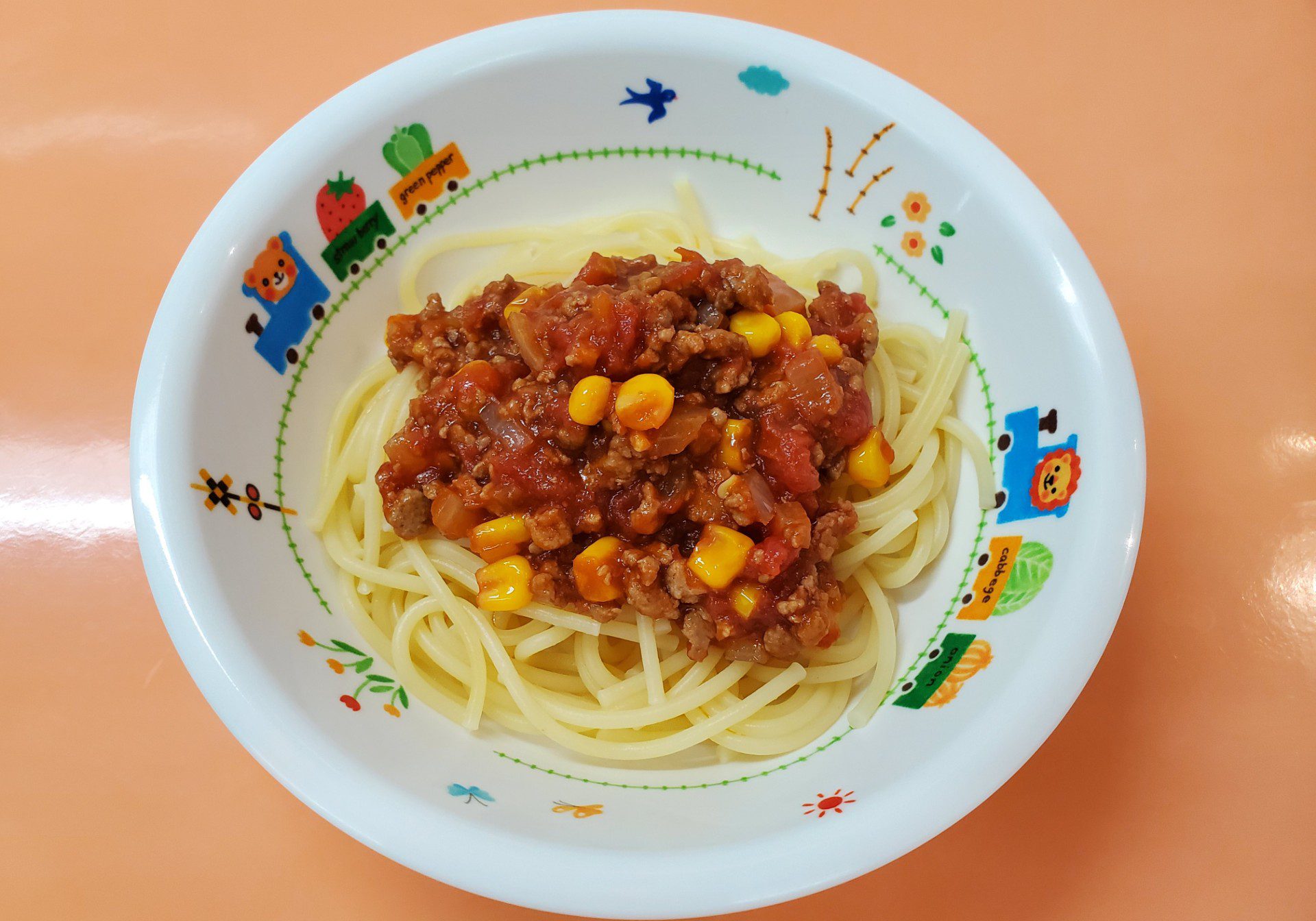 ミートスパゲティ ぬくもりのおうち保育給食レシピ集 ミートスパゲティ ぬくもりのおうち保育給食レシピ集