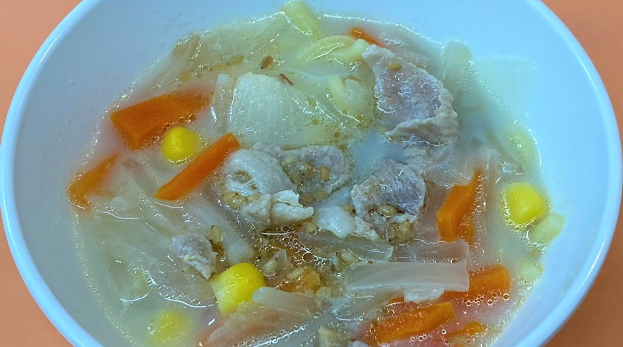 とんこつ風ラーメン ぬくもりのおうち保育給食レシピ集 とんこつ風ラーメン ぬくもりのおうち保育給食レシピ集